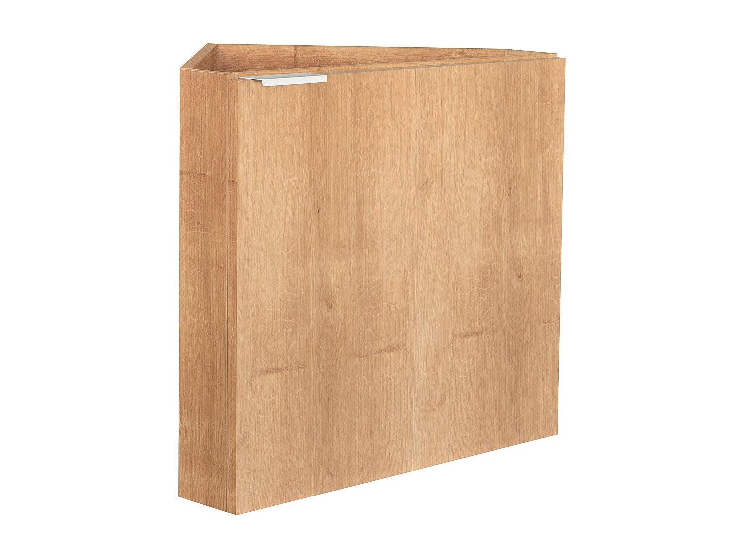 Vente-unique - Mueble Flotante esquinero con Lavabo en Color Natural Claro - 56 cm - MANODO