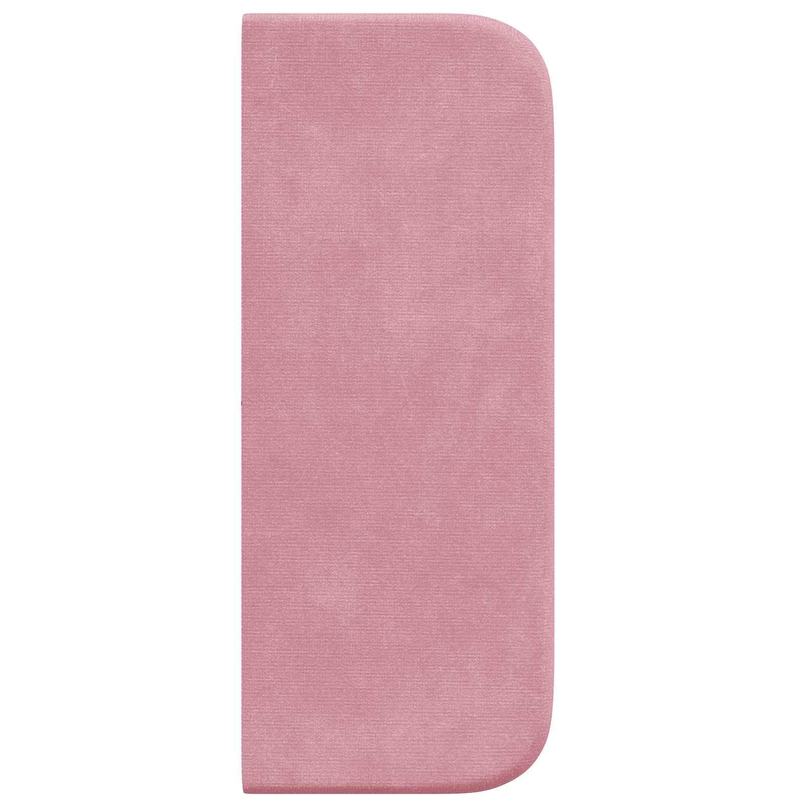 Testiera in velluto rosa, 40,5 x 40,5 x 4 cm, con struttura in legno, per camera da letto, letto matrimoniale, letto singolo, decorazione comoda ed elegante, con supporto per la schiena e