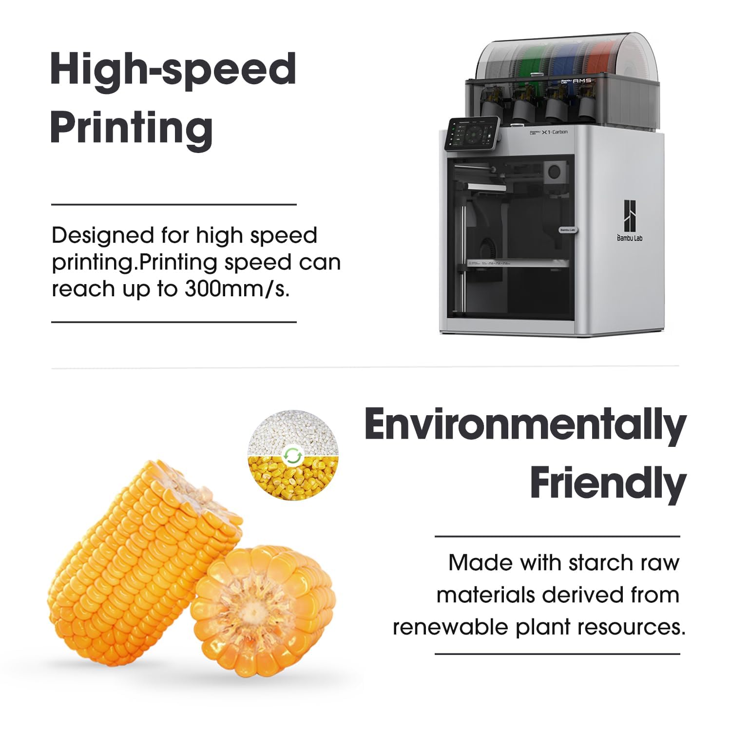 eSUN Filamento PLA 1,75 mm, filamento di Basic PLA per stampanti 3D Precisione dimensionale +/- 0,05 mm, bobina da 1 kg (2,2 libbre) Filamento PLA veloce per stampanti 3D, Giallo