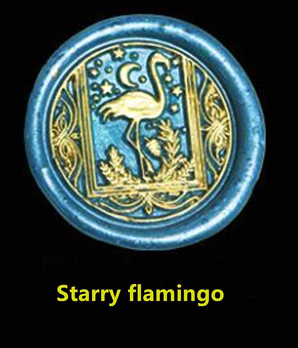 ANBOSE Moon Star Sun Wax Seal Stempel Kit Inclusief 6 Stuks Zegellak Stempels Koperen Zeehonden 1 Houten Hilt, Gift Sealing Wax Stempel Kit voor Brief Kaarten Uitnodigingen