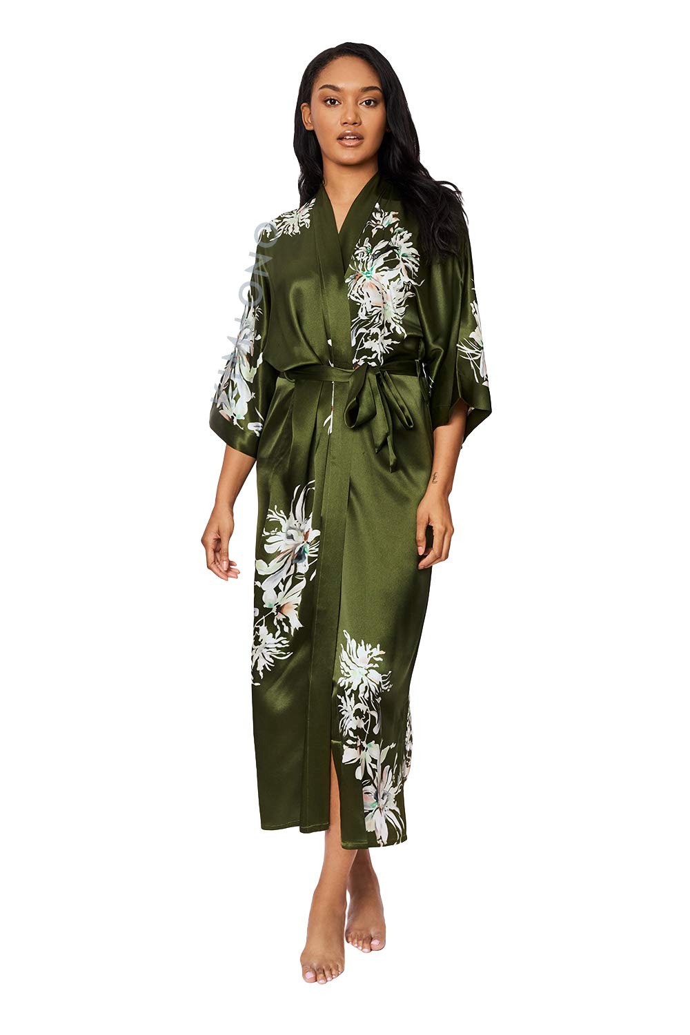 Silk Yuri Long Kimono Robe by KIM + ONO