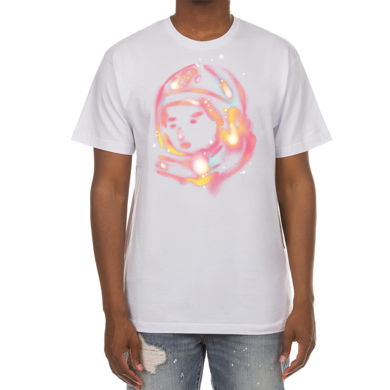 Billionaire Boys Club Clothing Men T-Shirt BB Billionarus Screen Printed Short Sleeve Crew Neck Tee White