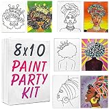 Indigo Art Studio Pre Drawn Canvas Painting for Adults Kids Couples | 4-40 PACK Discounted Bundle |