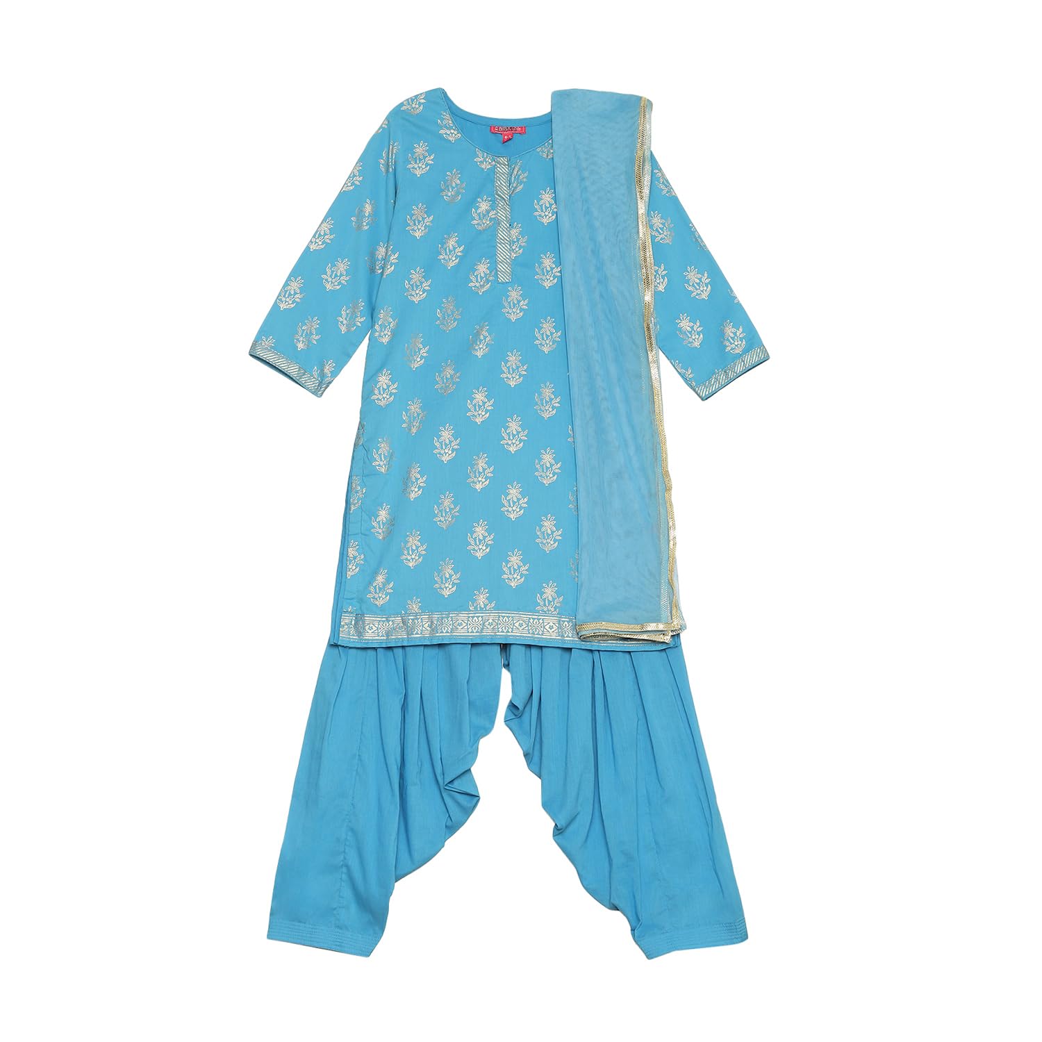 BIBAGirl's Cotton Salwar Suit Set
