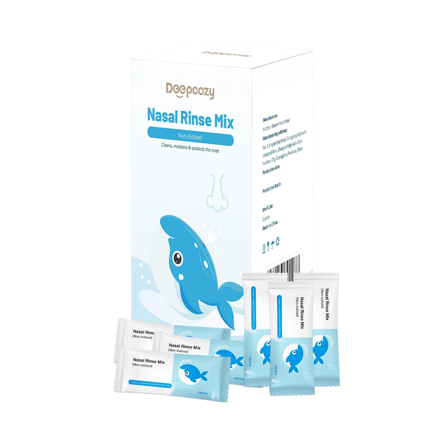 Saline Packets 90 Counts, Premixed Sinus Rinse Packets, All-Natural Nasal Rinse Packets, Nasal Saline Packets Compatible with Squeeze Bottle & Sinus Relief Nasal Salt Rinse Packets