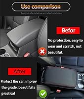 Vista 243 de Great-luck Leather Center Console Cover Armrest Pad,Protector Armrest Box Cover Accessories Keep Your Armrest in a More Comfortable Feeling(black