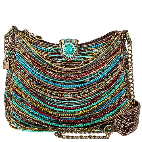 Mary Frances Sway with Me Beaded Crossbody Handbag – Boho Chic Purse with Vibrant Color Pop, Multicolor