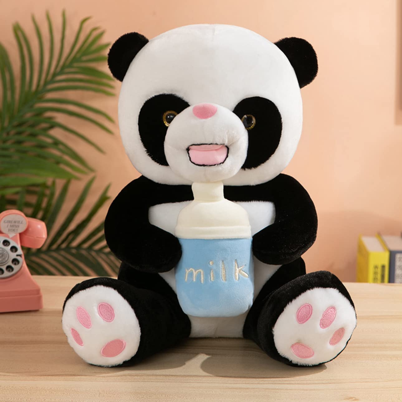 ☘️リアルパンダのぬいぐるみ　ふわふわ　かわいい Amazon.co.jp: リアルパンダぬいぐるみ 全身ウール製 最高の