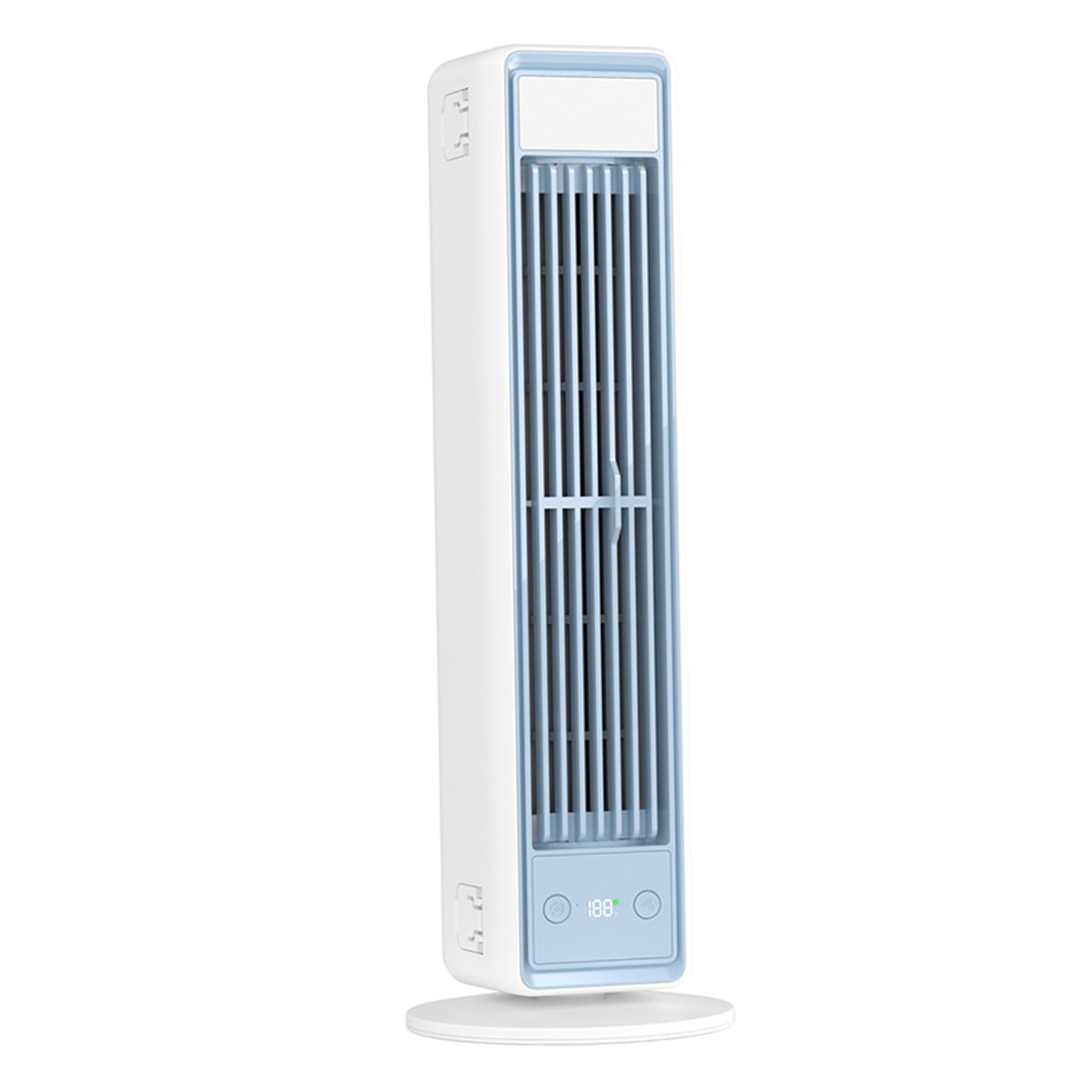 Aire acondicionado portátil pequeño: torre sin aspas con ventilador de CA de 3600 mah con control remoto, soporte/escritorio/montaje en pared 3 en 1, funcionamiento silencioso, 5 velocidades para
