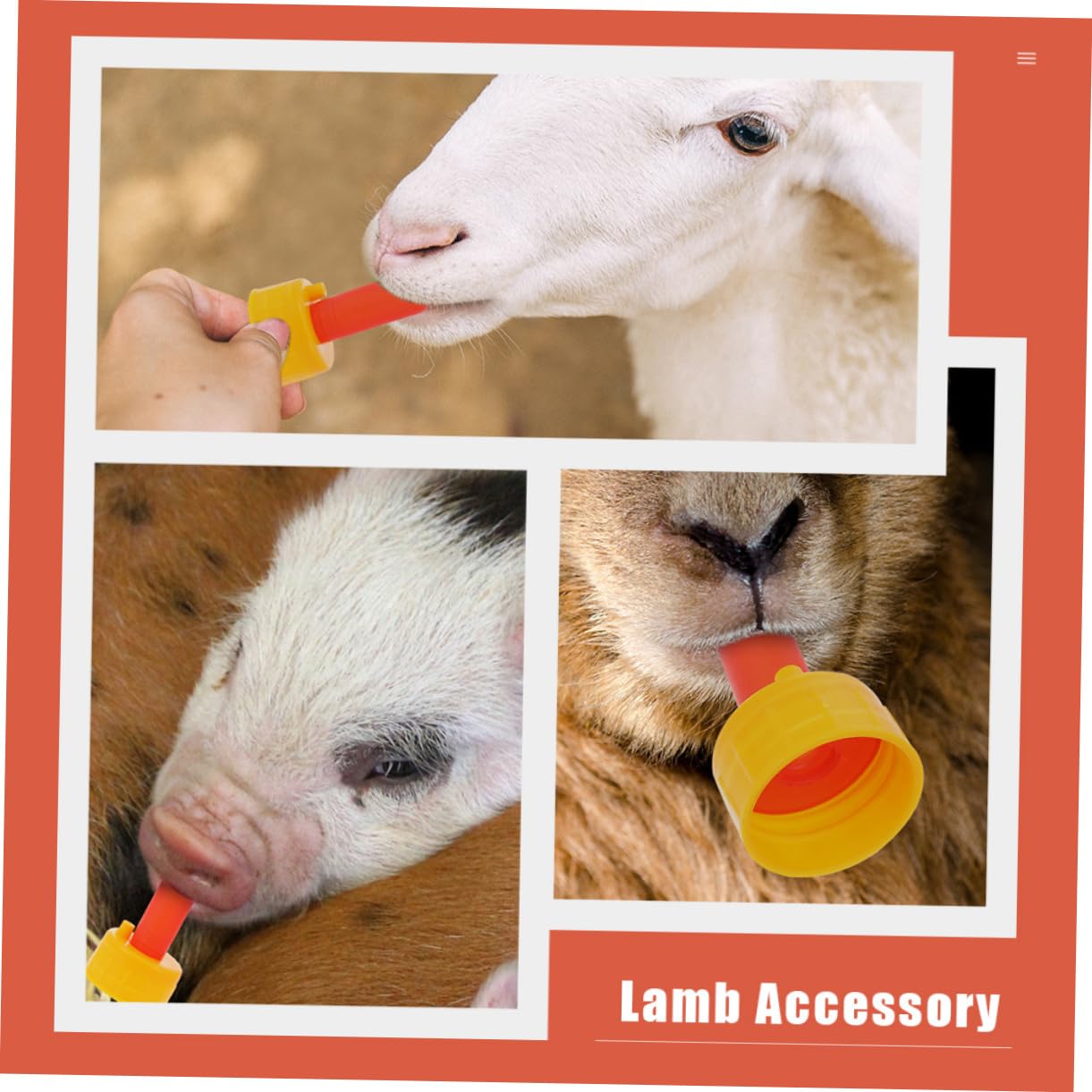LIOOBO 5Pcs Portable Goat Nipples for Lamb Feeding Convenient Sheep Nipples Replacement for Animals Ideal Bottle Nipples for Livestock Care