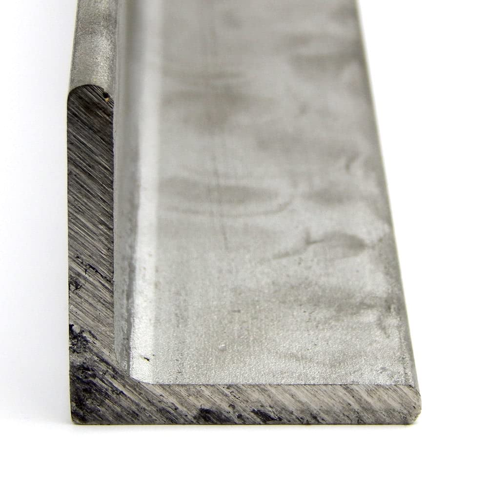 316 Stainless Steel Angle, Unpolished (Mill) Finish, ASTM A276, Equal Leg Length, Rounded Corners, 3" Leg Lengths, 0.1875" Wall Thickness, 48" Length, OnlineMetals