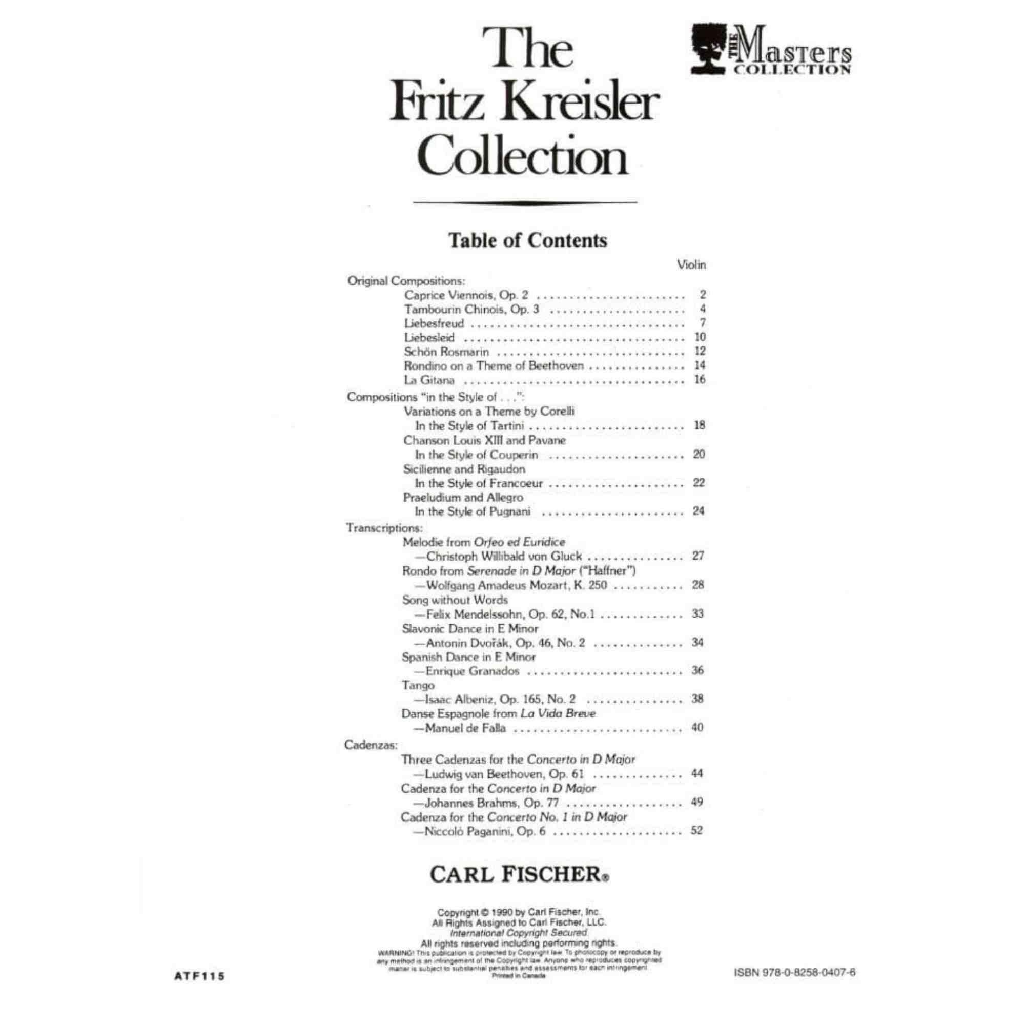The Fritz Kreisler Collection