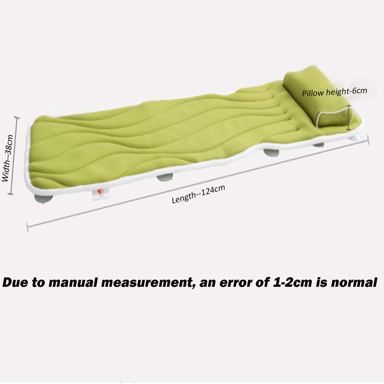 Badewannenkissen Ganzkörper Blau - Extra Weiche Badematte Mit 10 Saugnäpfen