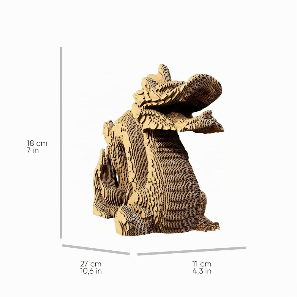 Dragón Puzzle 3D de Cartón – Maqueta para Montar