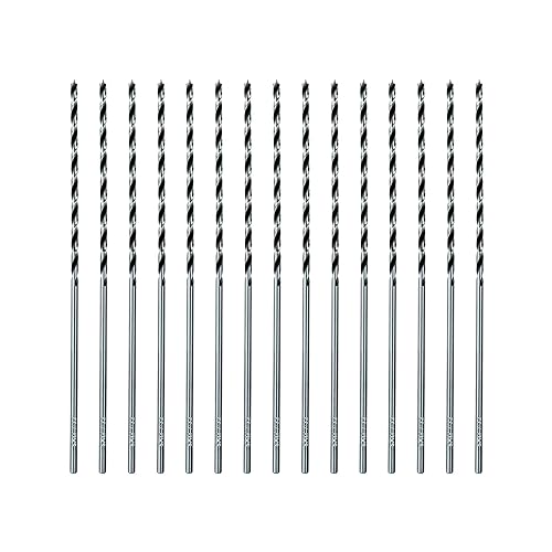 SALI Juego de brocas de madera de punta Brad de 15 piezas de 7/32 pulgadas para madera dura, madera contrachapada, plástico; acero al carbono,