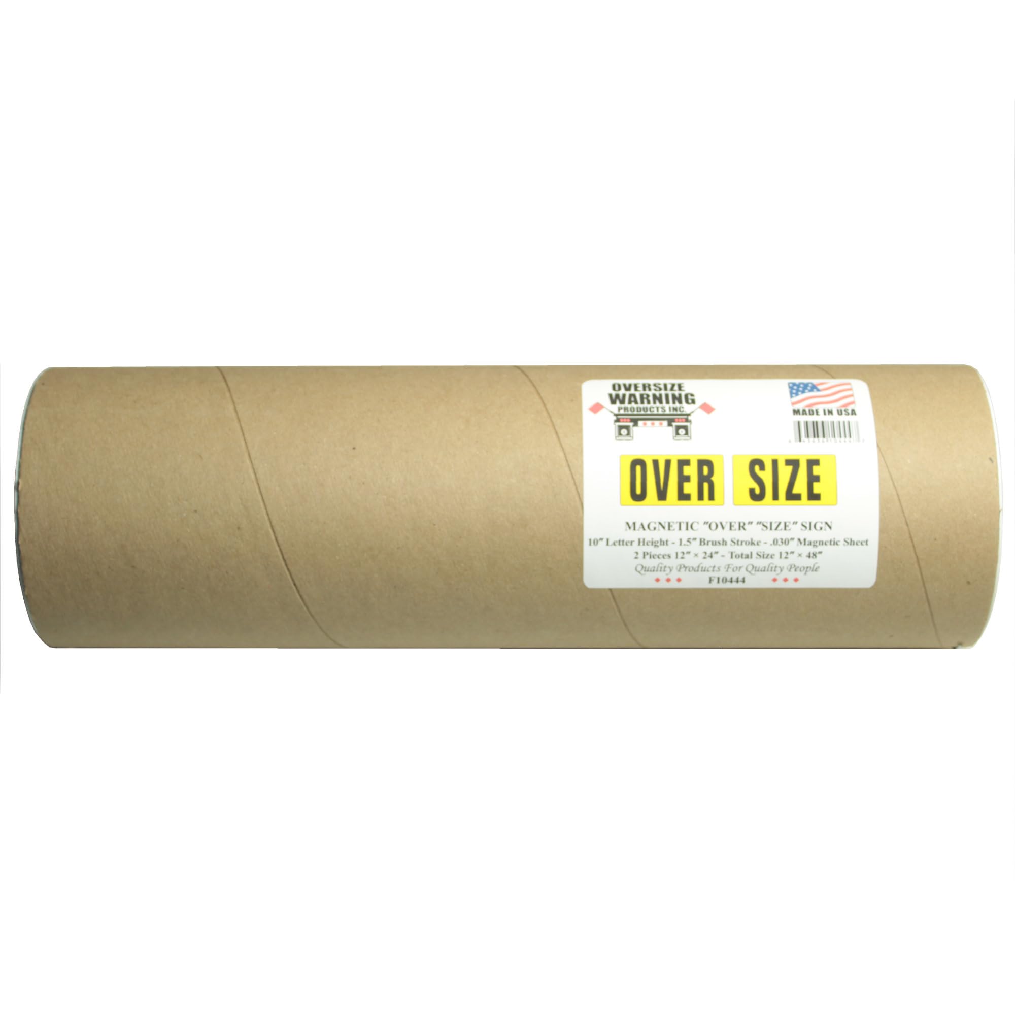 Oversize Warning Products - Letrero magnético de carga de gran tamaño, 2 piezas (12 x 48)
