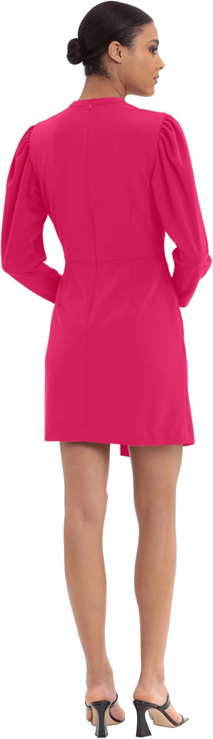 Donna Morgan Womens Leg O' Mutten Sleeve Side Draped Mini Dress - Image 3