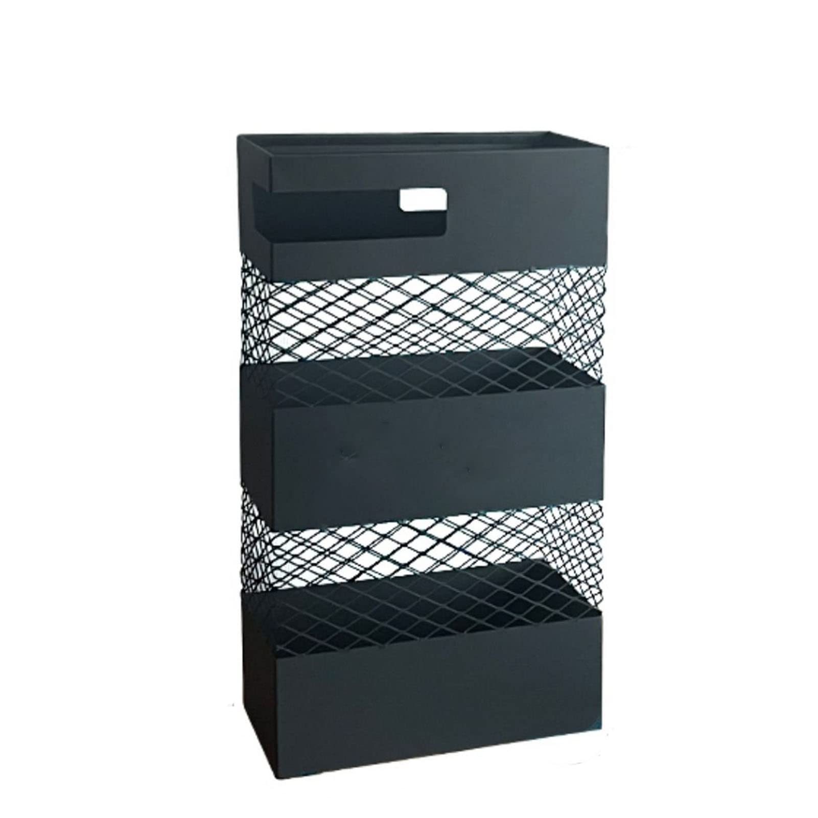 XDLEDMKIZ Umbrella Stand Umbrella Stand Black Metal Umbrella Holder Stand with Removable Drip Tray Home/Office/Rustic/Entrance Metal Rectangular Umbrella Bucket