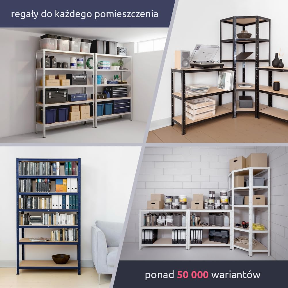 shelfplaza® Home regał narożny, 155 x 60 x 30 cm, ocynkowany, z 4 półkami – na głębokości 30 cm – do piwnicy, magazynu, regał metalowy, garażowy, system półkowy, regał warsztatowy, regał gospodarstwa domowego
