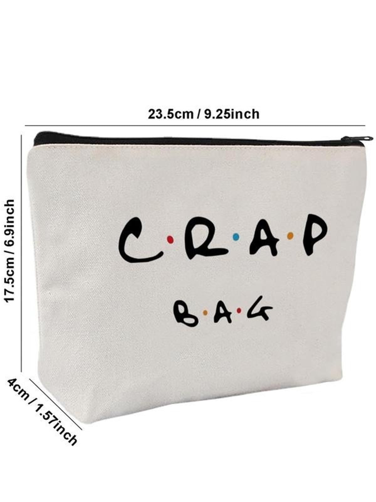 Neceser Maquillaje Bolsa De Maquillaje Reutilizable con Estampado De Letras, Ecológica, con Cremallera, For Mujeres. Viaje
