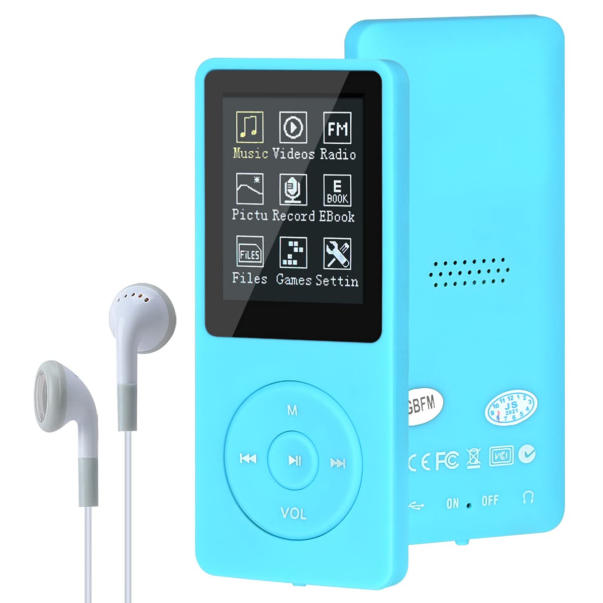 MP3/MP4 Digital Music Player,Lychee Upgrade 8GB Portable HiFi Lossless Sound Music Player with Music/Video/Voice Record/FM Radio/E-Book Reader, Supports up to 64GB (Lightblue)