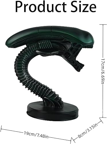 Miniatura 8 de Lámpara alienígena de 7 pulgadas, hecha a mano de resina con carga USB, lámpara de mesa de ciencia ficción para decoración del hogar, regalo para