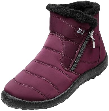 Amazon.com: Botas de nieve para mujer, botas de invierno para exteriores,  térmicas, impermeables, de nailon, con plataforma, cremallera, botas cortas  de algodón : Ropa, Zapatos y Joyería
