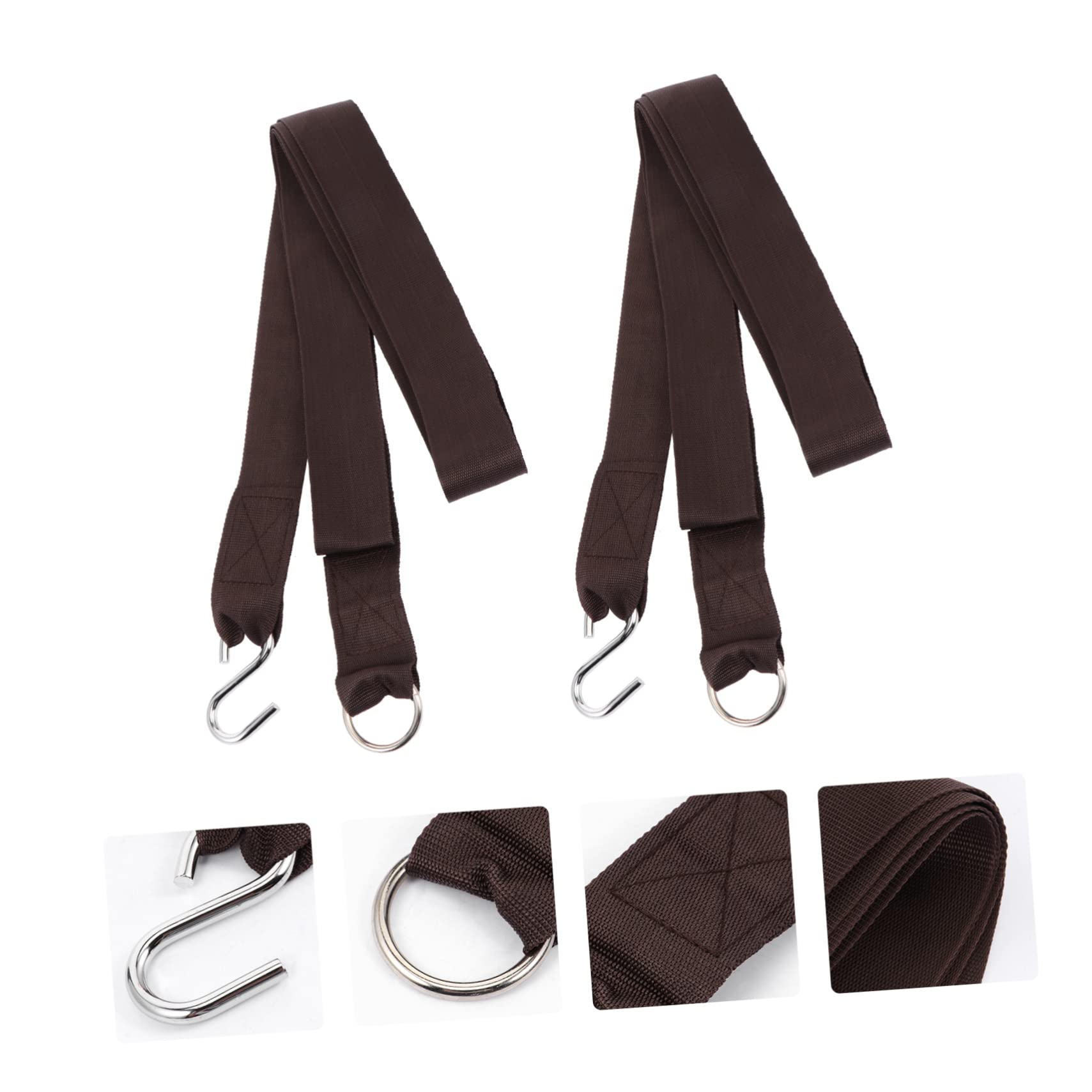 Abaodam 2 Sätze Nylon Hängematten Gurte Mit S Haken Robuste Aufhängung Für Hängematten Und Schaukeln Zu Installieren Für Outdoor Aktivitäten Langlebig Und 4 Stücke * 2
