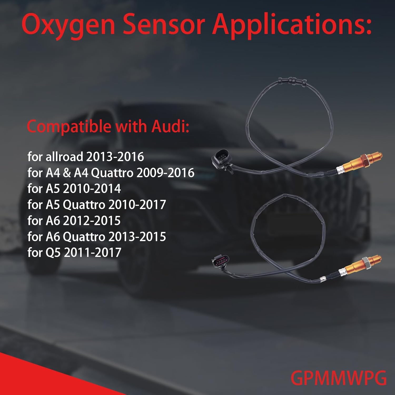 2PCS O2 Sensor 250-24672 250-25040, 02 Sensor, Automotive Replacement Oxygen Sensor Compatible with Audi for Allroad for A4 for A5 for A6 for Q5