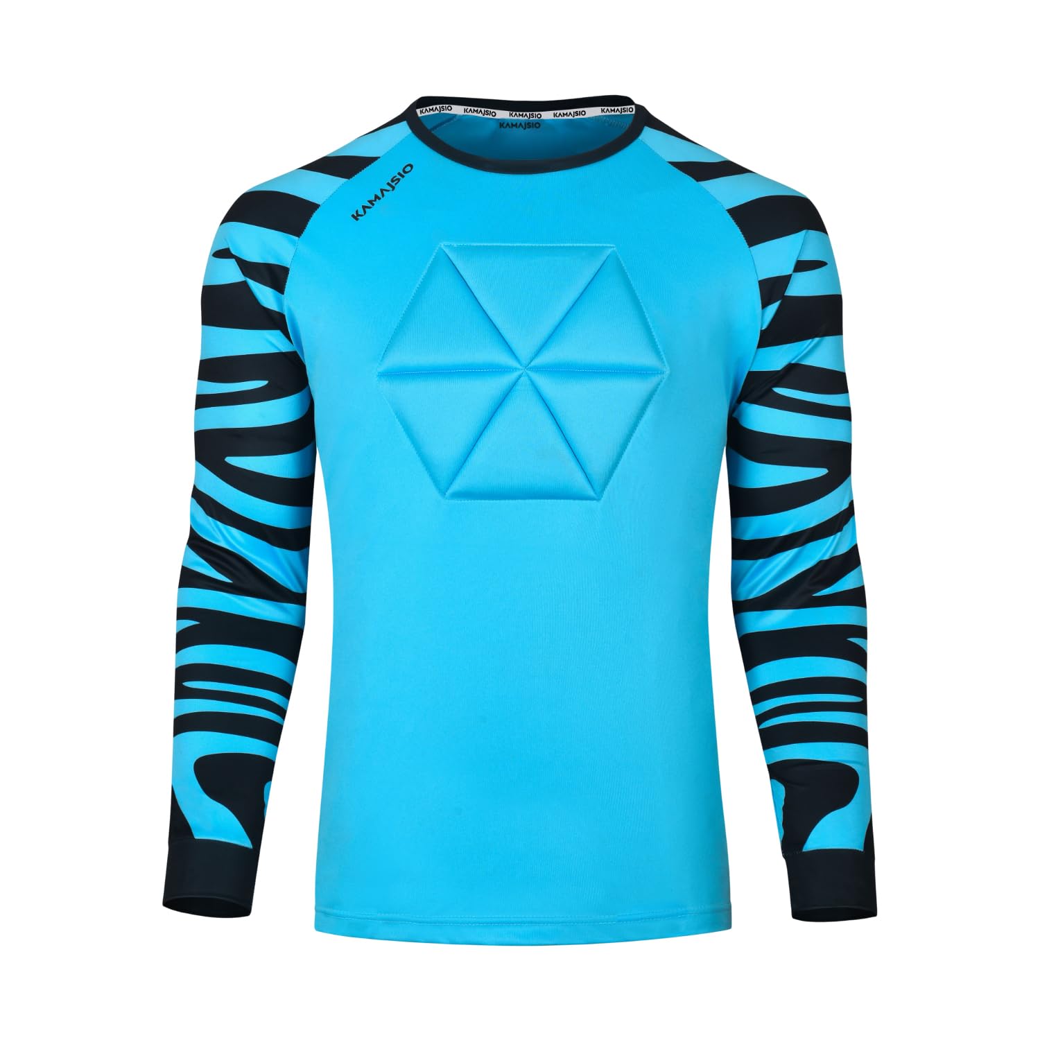 KAMAJSIO Soccer Goalie Jersey Youth & Adult - Long Sleeve Chest & Elbow Padding Goalie Shirt - Goalkeeper Jersey Men & Women