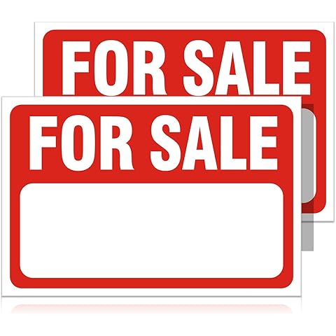 2 Pack For Sale Sign Stickers,12