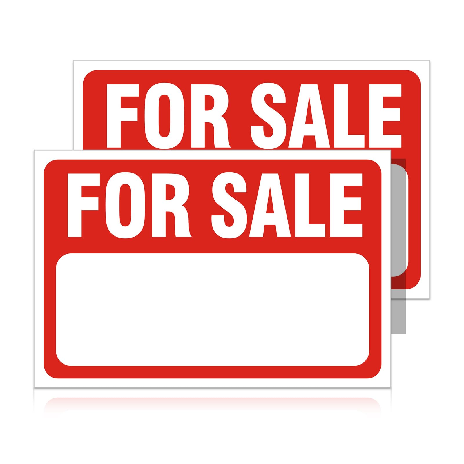 Photo 1 of 2 Pack For Sale Sign Stickers,12" x 8" Sale Sign for Car and Vehicles, Self-Adhesive Vinyl Decal for House,Home,Boats,Large Space for Handwriting Red