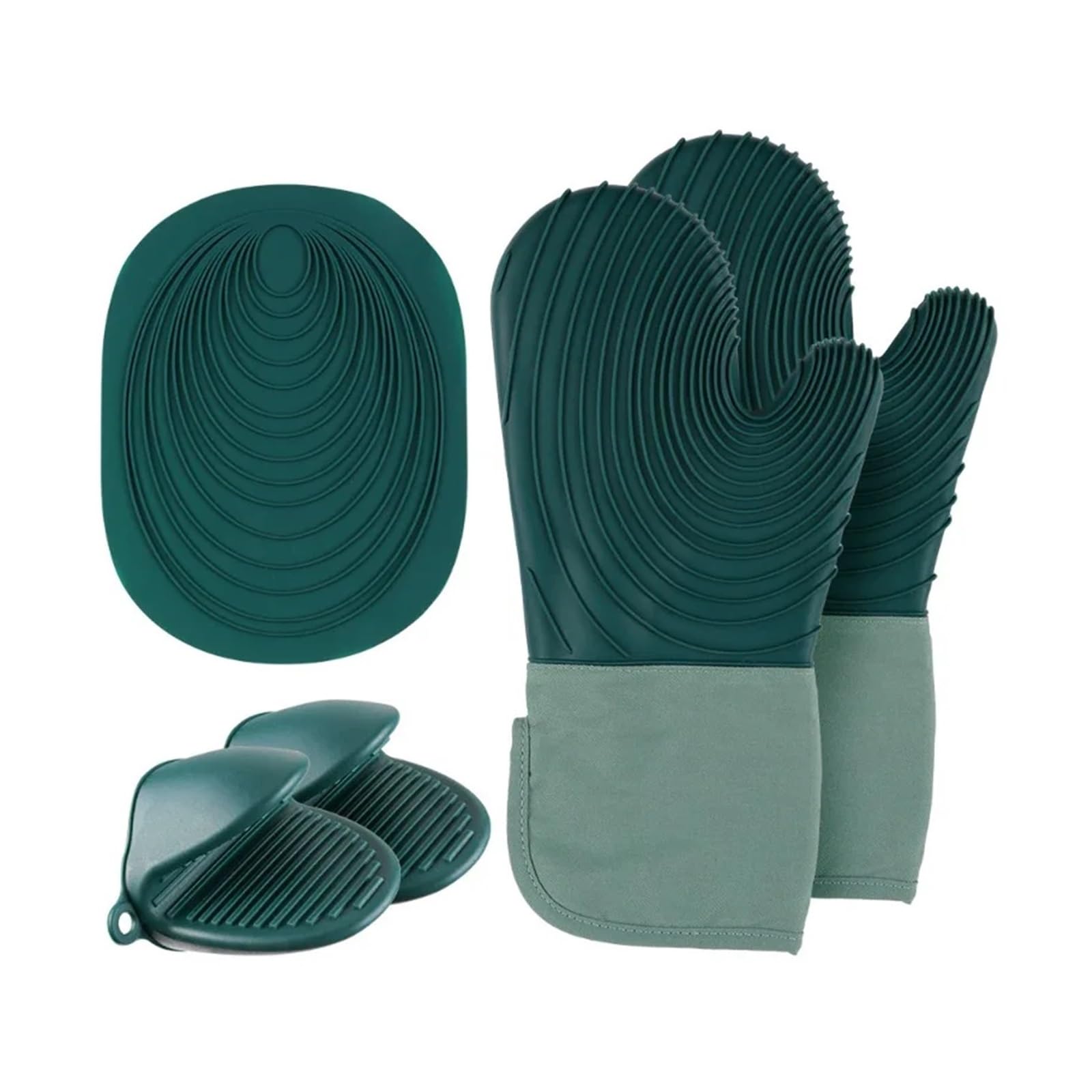 Genérico 2 uds Guantes de Horno, Silicona algodón, 34.5x18CM