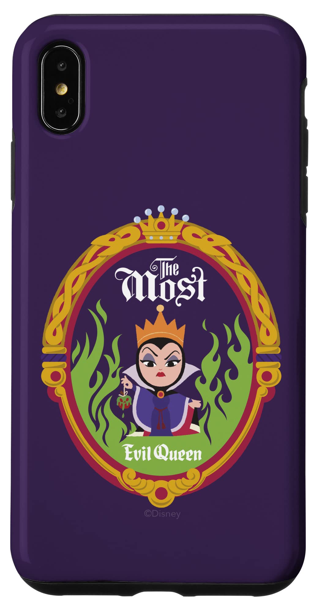 Coque iPhone XS Max Disney Méchante Reine Chibi protection violette