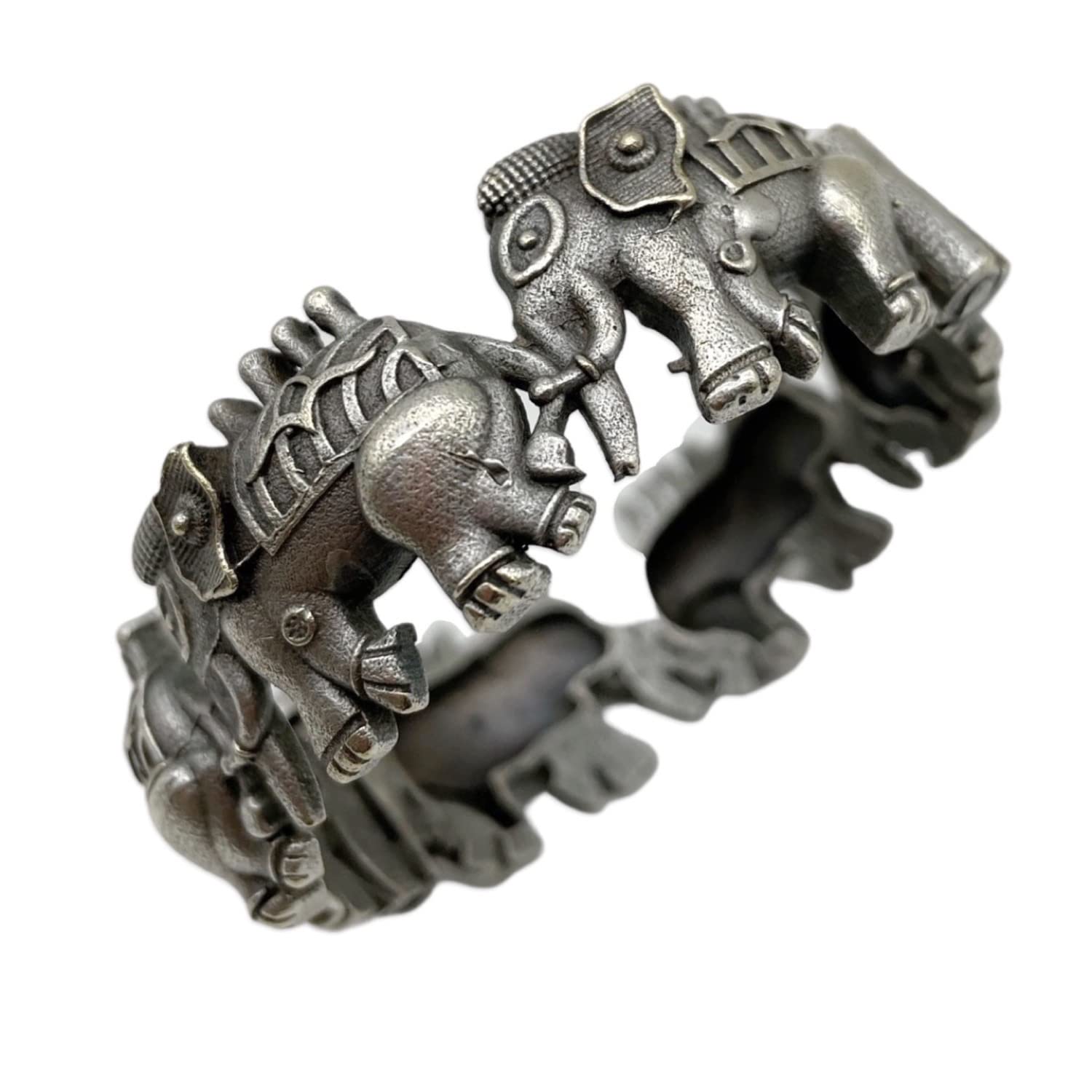 Digital Dress Room Stylish Silver Plated oxidised Bangle Elephant Design kadas for Girls and Women Fashion Artificial Imitation Jewellery (B0BYSXTR69) Amazon Price History, Amazon Price Tracker