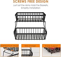 Vista 3 de Cesta de frutas para encimera de 2 niveles para cocina, mostrador de frutas, verduras, soporte de almacenamiento de aperitivos, organizador