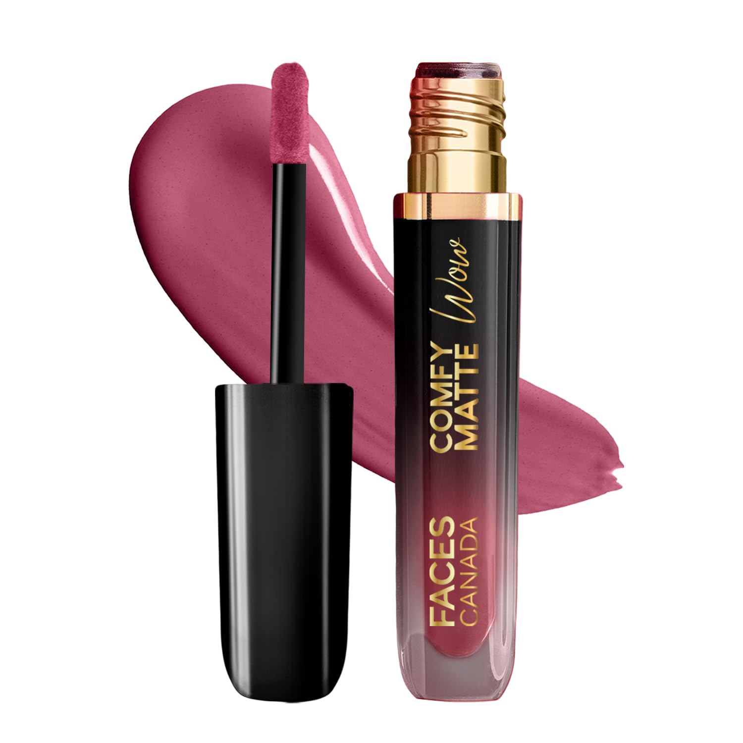 Comfy Matte Wow Liquid Lipstick Pink Petal 09 3.8ml | One Swipe Application | Highly Pigmented | Comfortable Wear | Glides Smoothly | Long Lasting | Transferproof