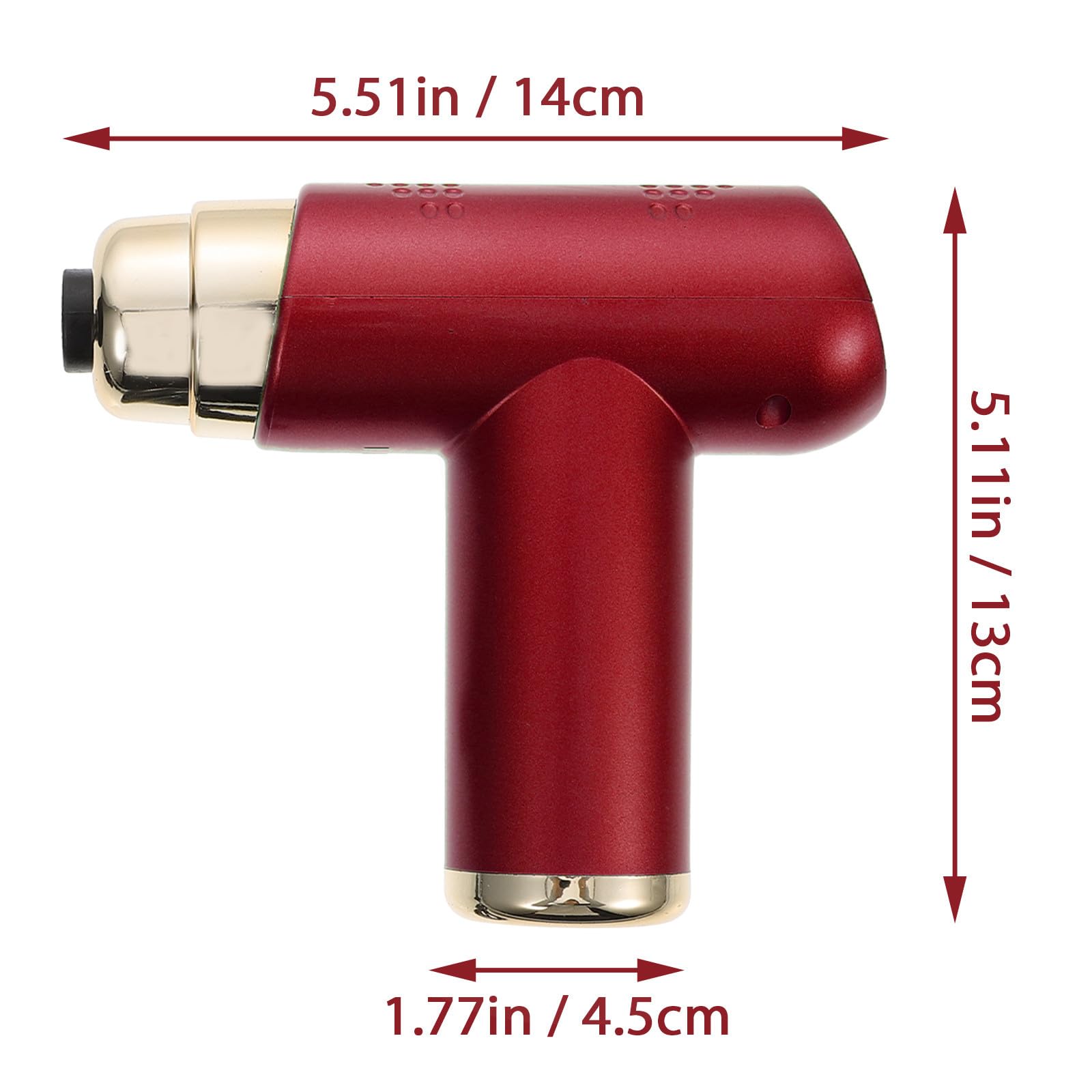 Hemobllo Masajeador Muscular Eléctrico Mini Ajustable 6 Velocidades 4 Cabezales Portátil Rojo para Relajación Corporal y Alivio Muscular Uso Doméstico y Viaje