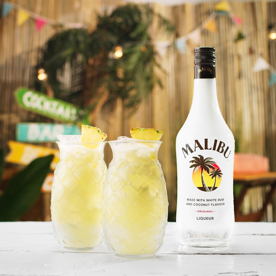 Malibu Licor de Ron Blanco y Coco + Malibú Piña Colada REDI Cóctel 12 unidades