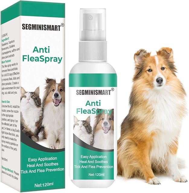 SEGMINISMART Flea Spray,Dog Fleas Protection Spray,Cat Flea Treatment,Tick and Flea Treatments for Dogs,Flea Spray For Dogs,Tick and Flea Protective for Dogs Cats