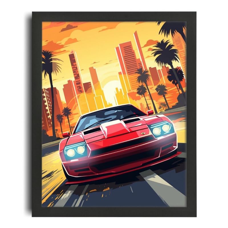 GTA V Wall Art Racing Poster GTA Print Pop Art GTA VI Artwork Vice City Prints Poster A5 -...