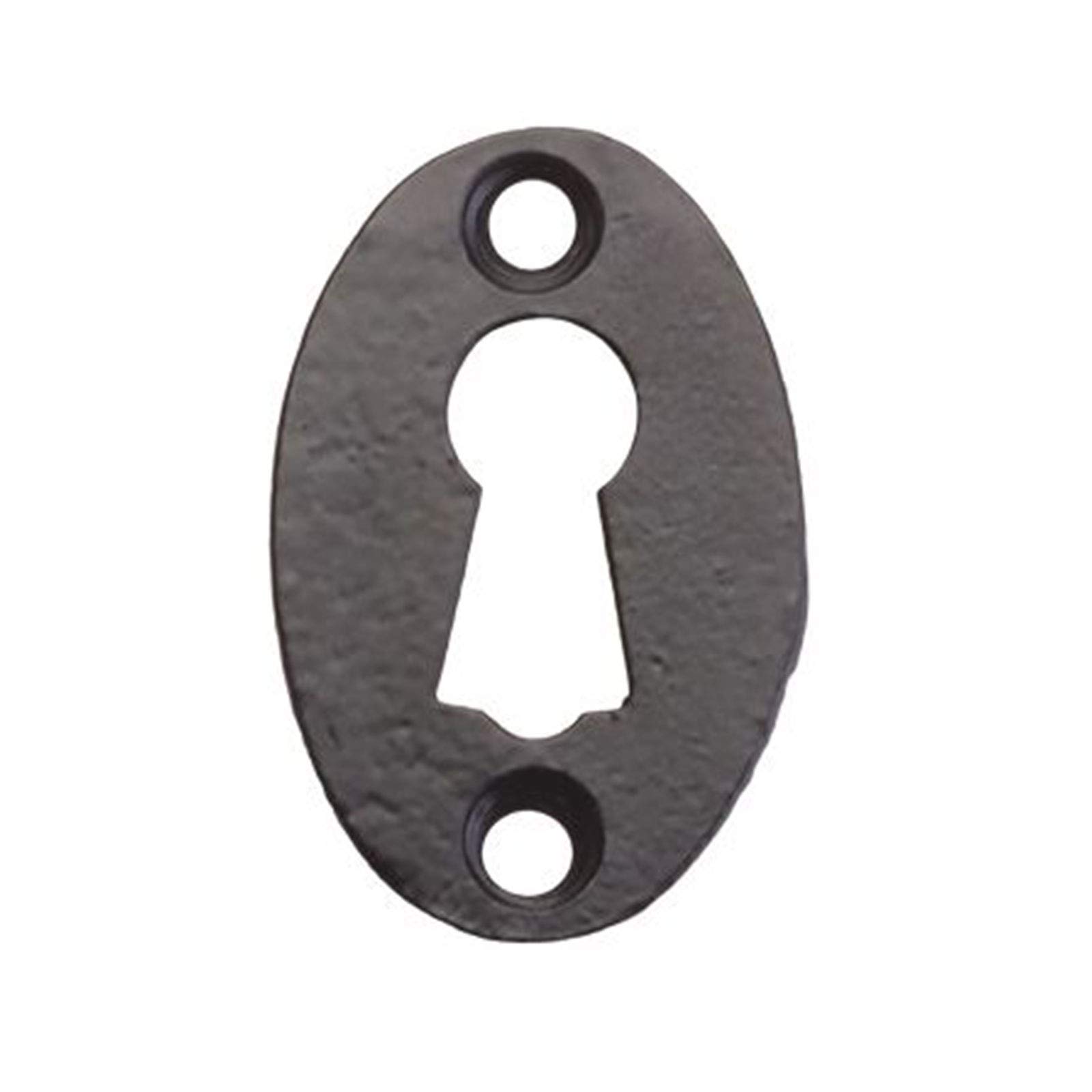 Traditional Keyhole Cover Escutcheon - Black Antique