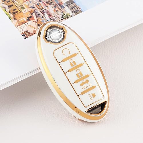 Miniatura 1 de Funda para llavero para Nissan Altima Armada Maxima Sentra Murano Versa Rogue 2022 2021 2020 2019 Funda para llave de coche con 5 botones, TPU