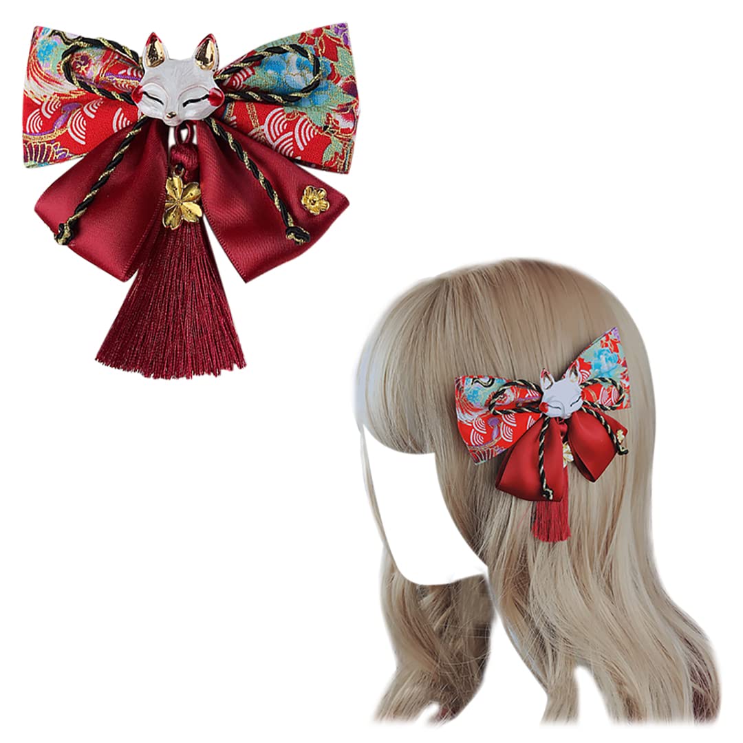 Red Kitsune Hairclip
