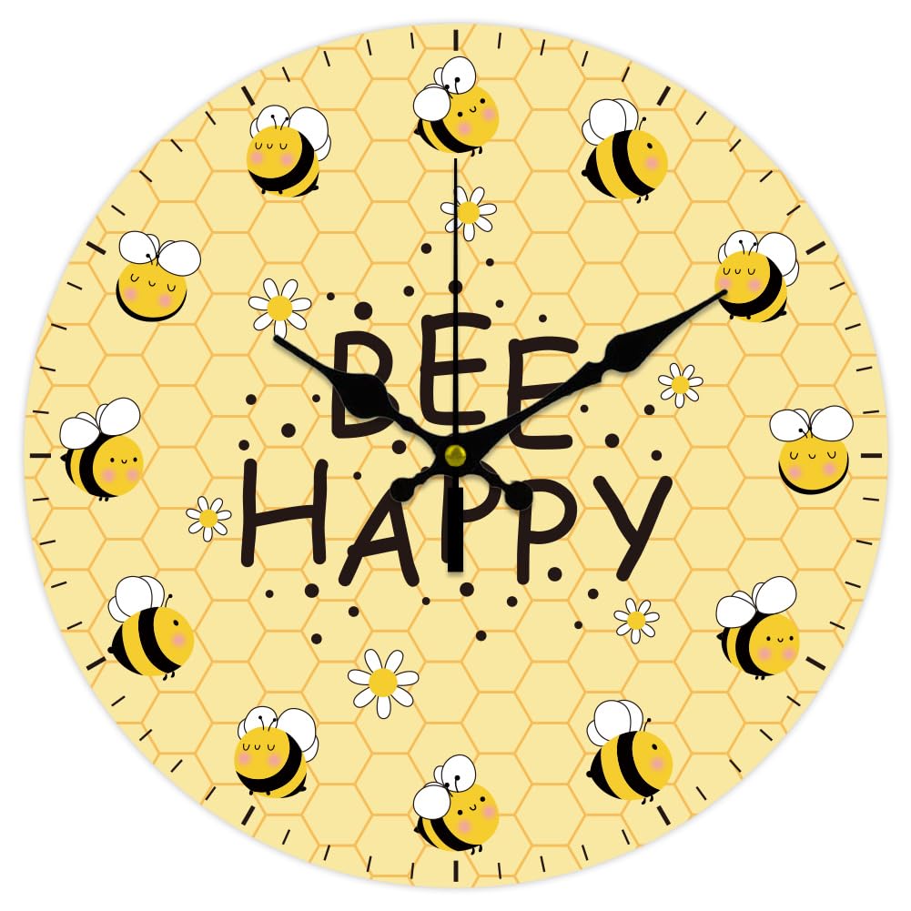 Horloge silencieuse sans tic tac CHGCRAFT avec motif marguerites