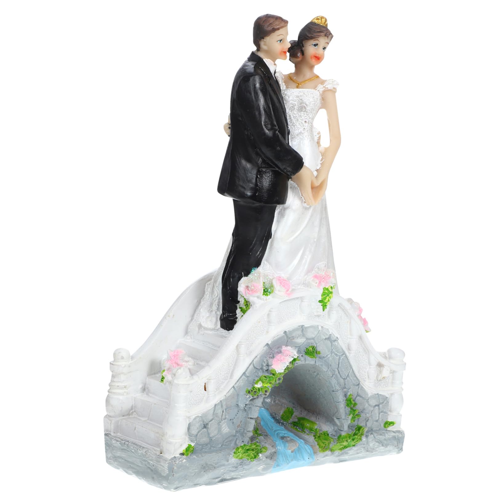 VICASKY 4 Stück Elegante Hochzeitskuchen Dekoration Brautpaar Figur aus Langlebigem Resin Gestaltet für Hochzeitstorten Vielseitiger Cake Topper für Romantische Feierlichkeiten und