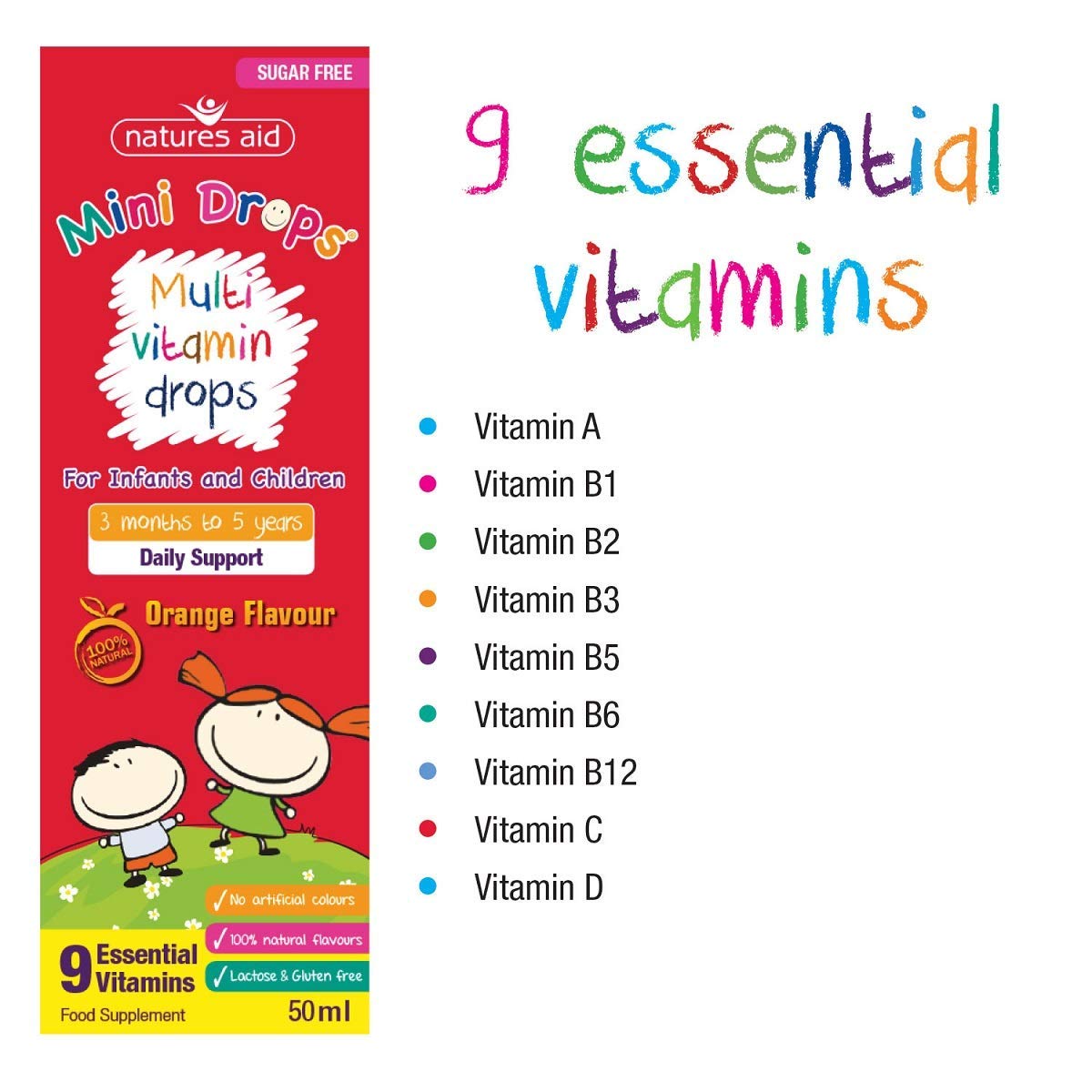 Buy Natures Aid Mini Drops Multivitamin for Infants and Children