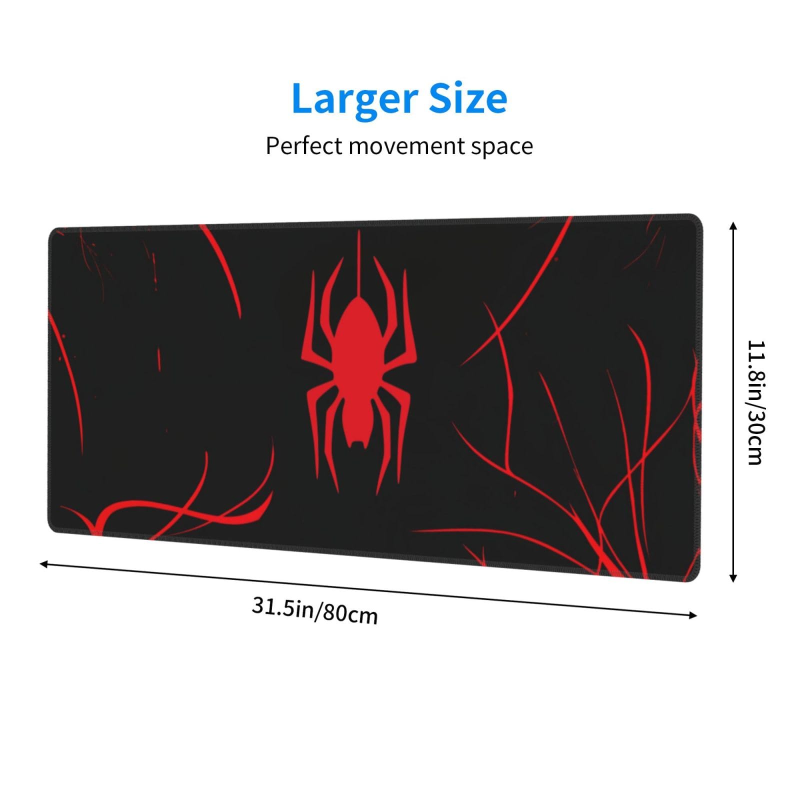 Gaming-Mauspad Mit Spinnen-Design – Großformat 80x30 Cm, Rutschfeste Basis & Glatte Oberfläche Für Präzises Spielen
