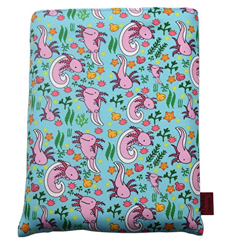 Funda para libro de tamaño mediano, estampado de ajolotes, ideal como regalo para adolescentes