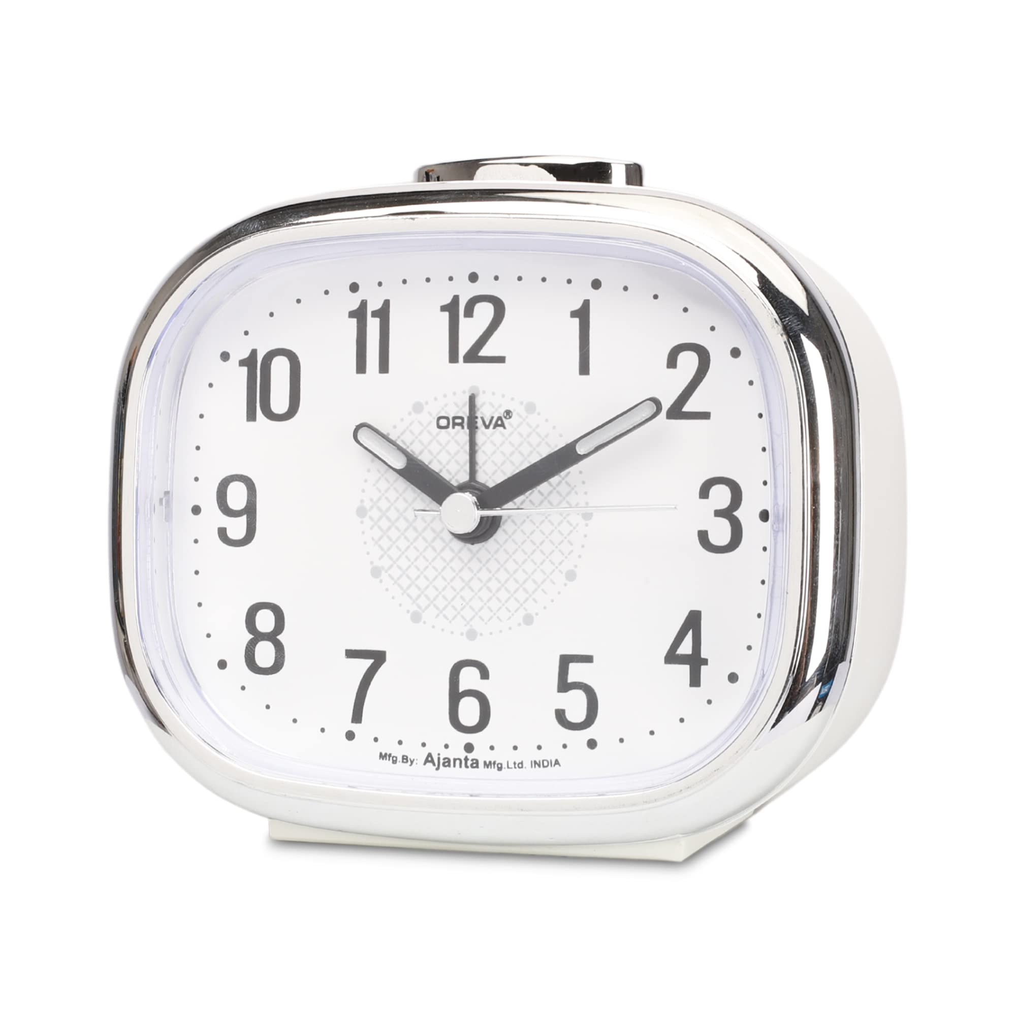 OREVABip Alarm Table Clock (Silver Color 10.7 cm x 3.7 cm x 6.3 cm, AA3017)